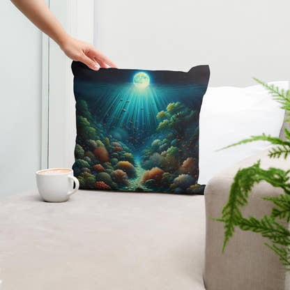 Moonlit Reef Cotton Cushion - Secondary Image 5