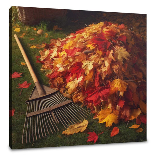 Autumn Yardwork Satisfaction Canvas - Main Image