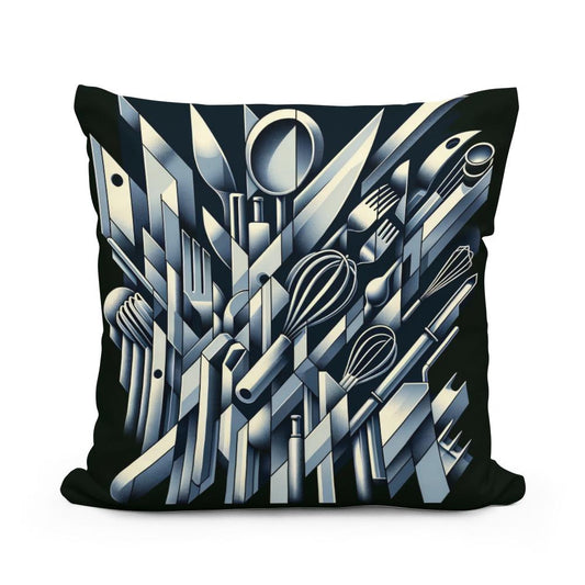 Cubist Culinary Fusion Cotton Cushion - Main Image