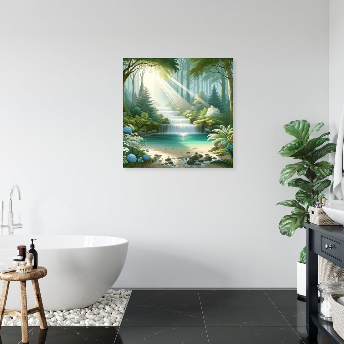 Enchanted Waterfall Canvas - Secondary Image