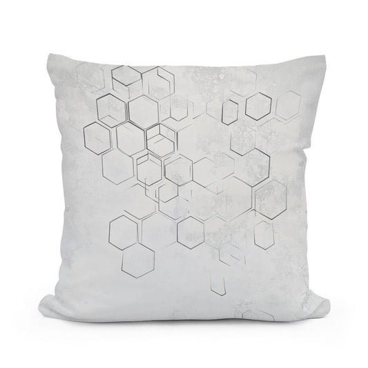 Hexagon Geometry Cotton Cushion - Main Image