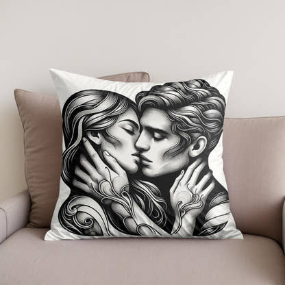 Golden Kiss Cotton Pillow - Secondary Image