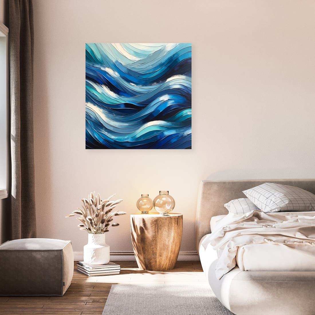 Oceanic Rhythms Abstract Canvas - Secondary Image 7