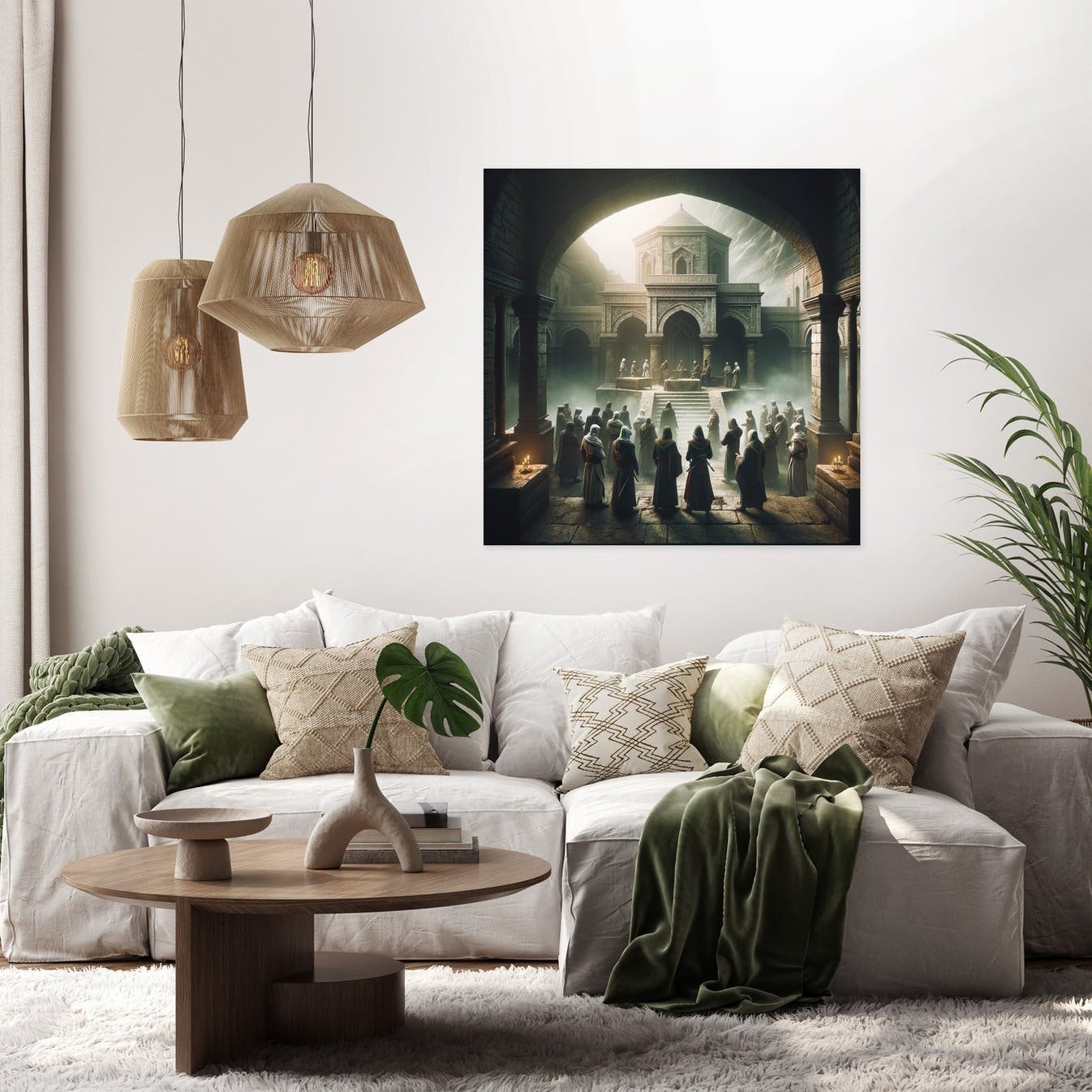 Monastery Shadows Canvas - Secondary Image 2