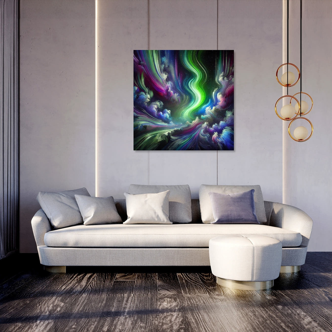 Dreamlike Northern Lights Canvas - Secondary Image