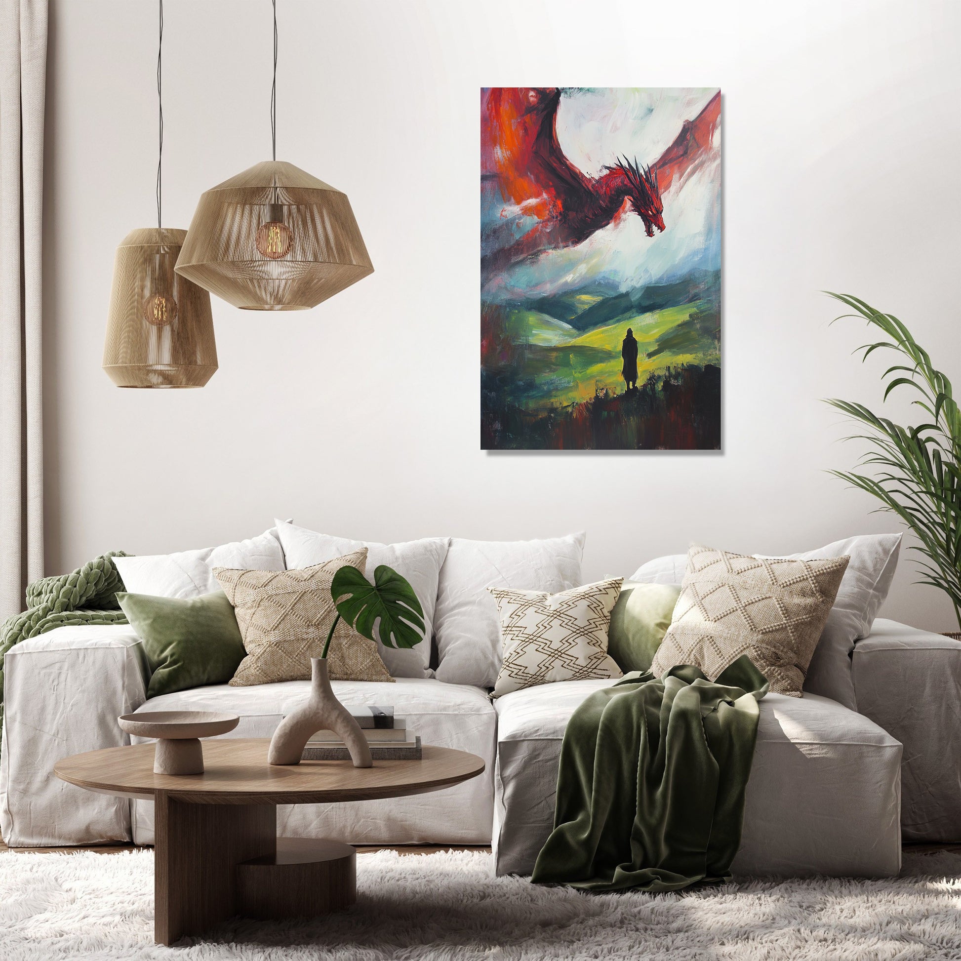 Welsh Dragon Majesty Canvas - Secondary Image 2