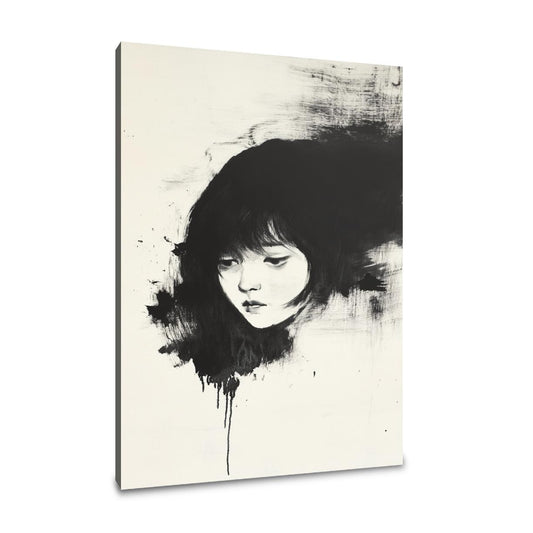 Contemplative Girl Canvas - Main Image