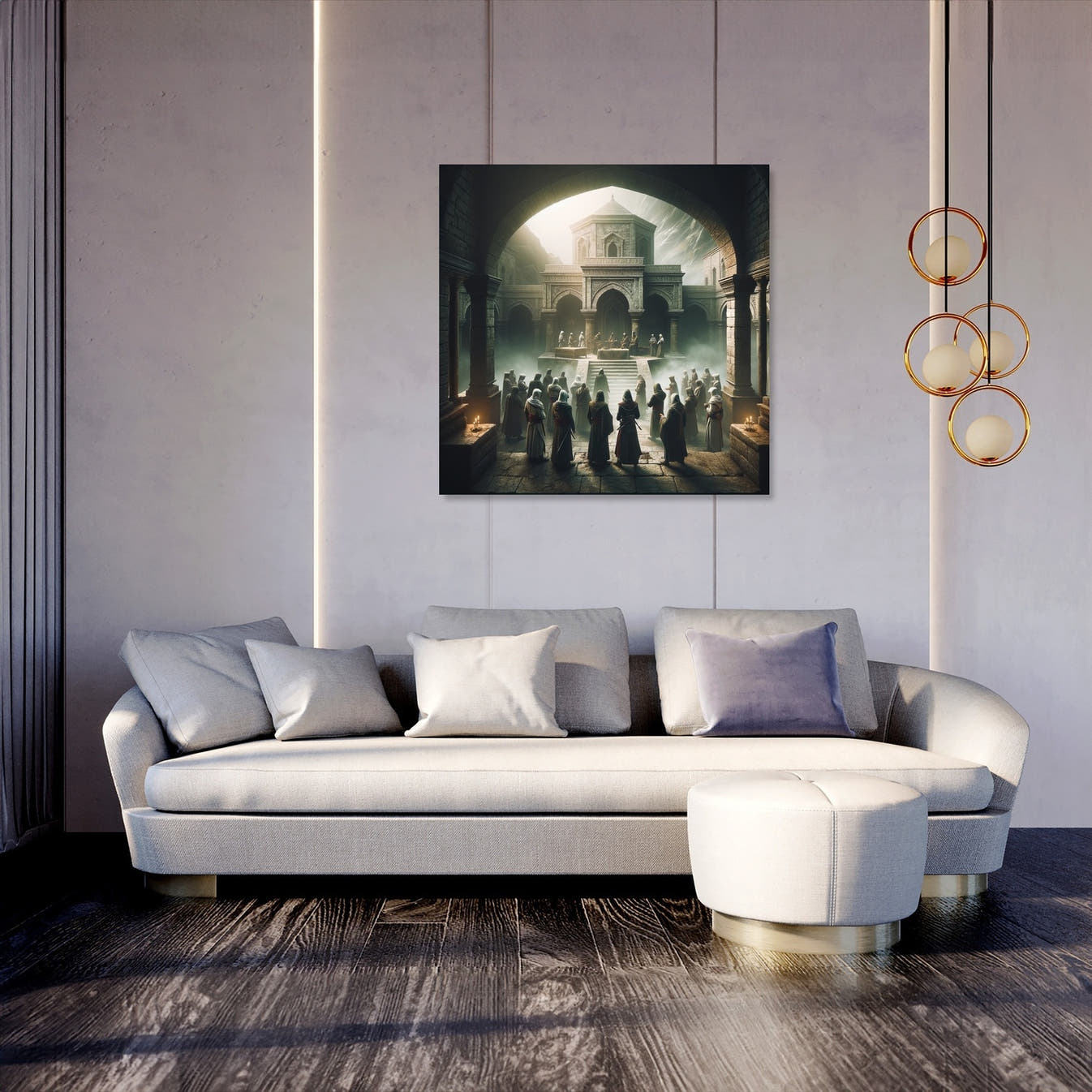 Monastery Shadows Canvas - Secondary Image