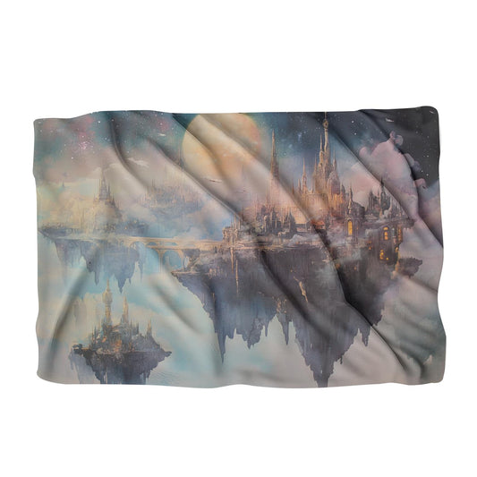 Moonlit Floating City Blanket - Main Image