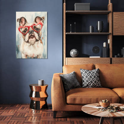 Red-Hearted Bulldog Canvas - Secondary Image 3