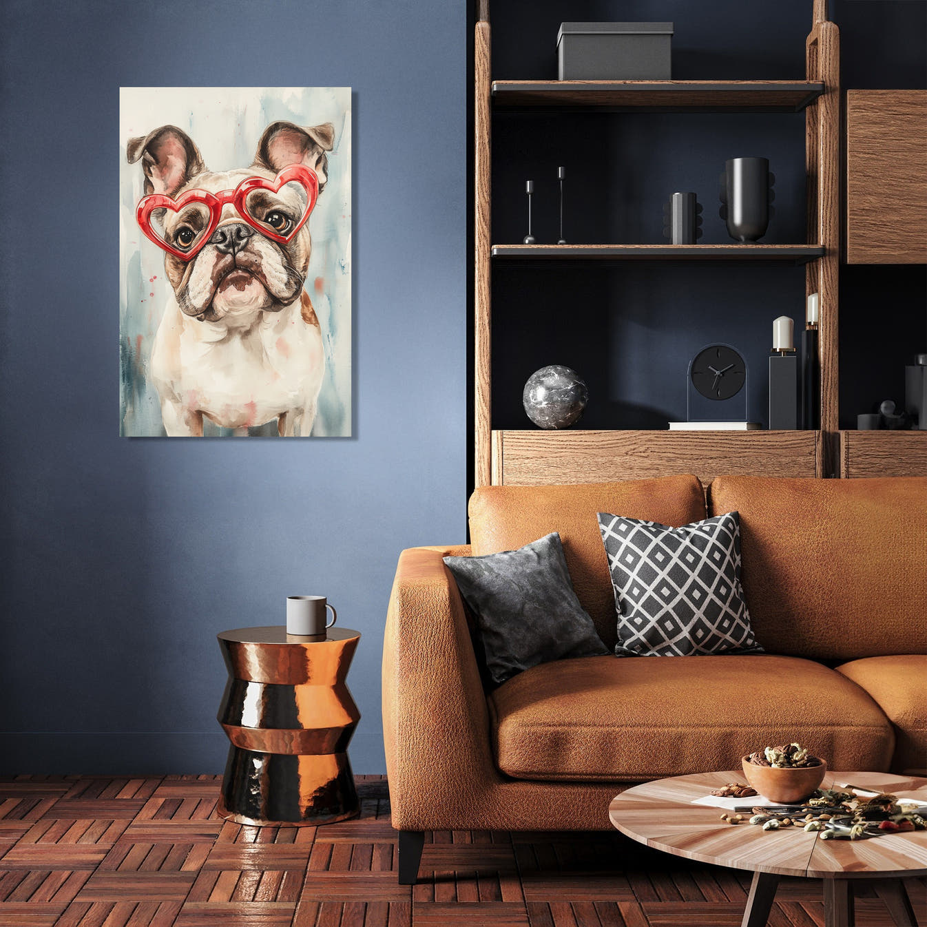Red-Hearted Bulldog Canvas - Secondary Image 3
