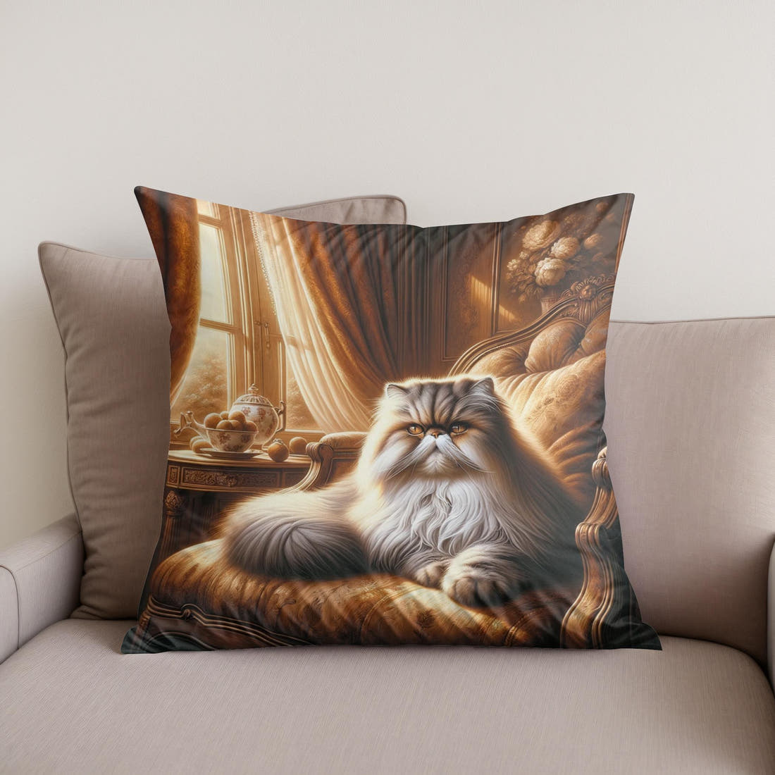 Persian Elegance Cotton Cushion - Secondary Image