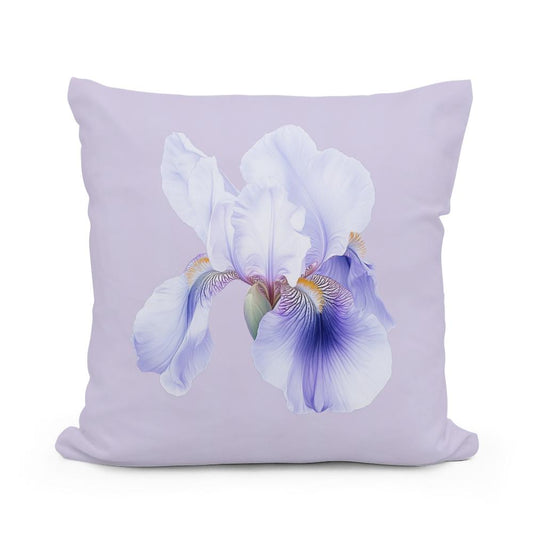 Elegant Iris Cotton Cushion - Main Image