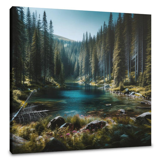Hidden Mountain Lake Canvas - Main Image