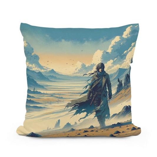 Wasteland Wanderer Cotton Cushion - Main Image