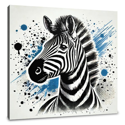 Splatter Zebra Canvas - Main Image