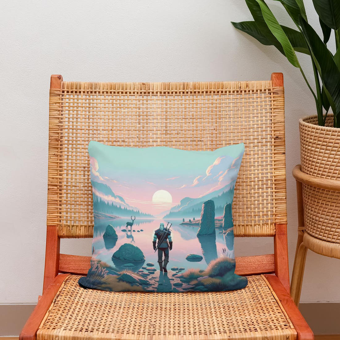 Twilight Tranquillity Cotton Cushion - Secondary Image 2