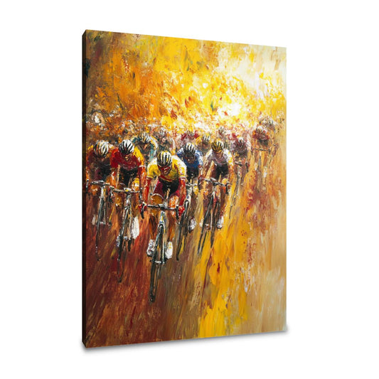 Sunrise Cyclist Race Canvas - Main Image