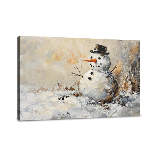 Melting Snowman Canvas - Main Image