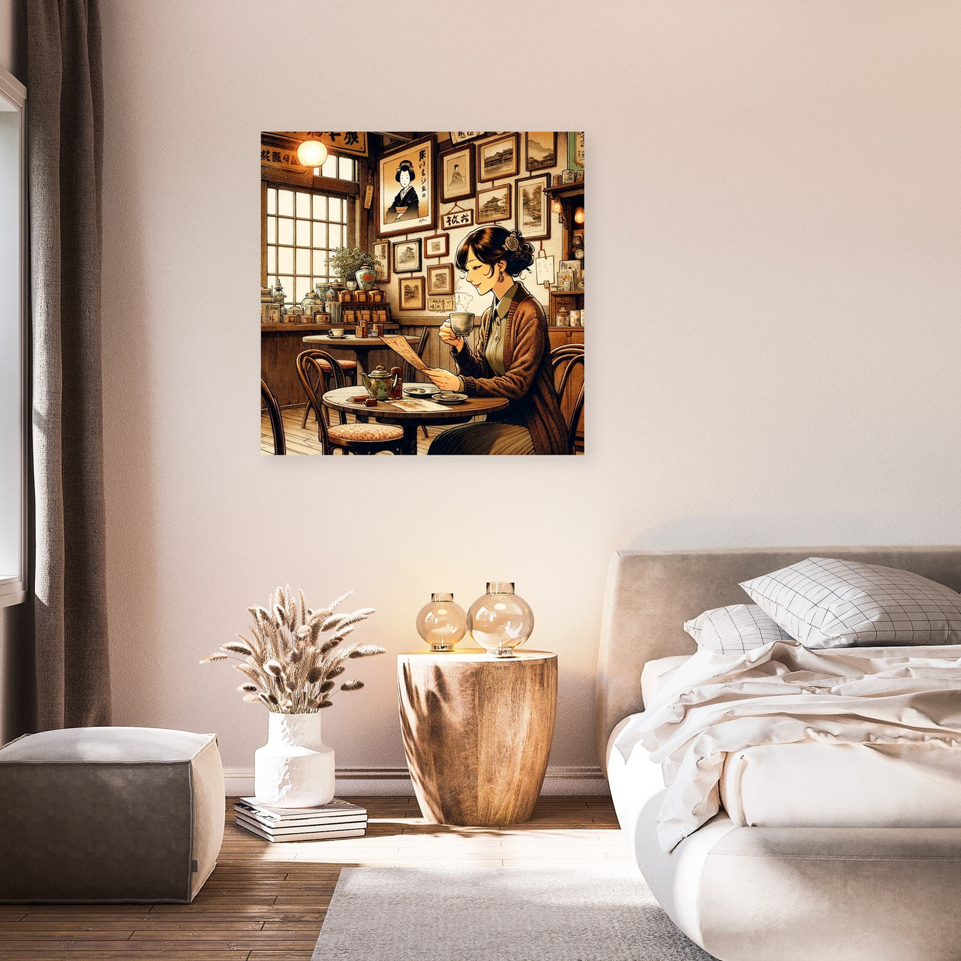 Nostalgic Café Moment Canvas - Secondary Image 7