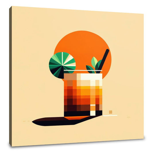 Mai Tai Minimalist Art Canvas - Main Image