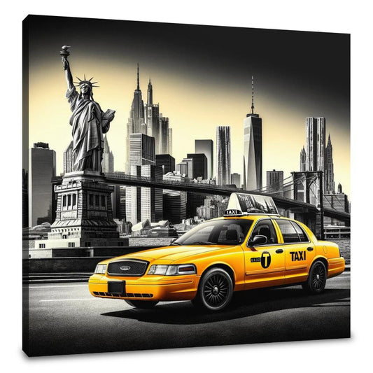Yellow Cab in NYC Canvas - Main Image