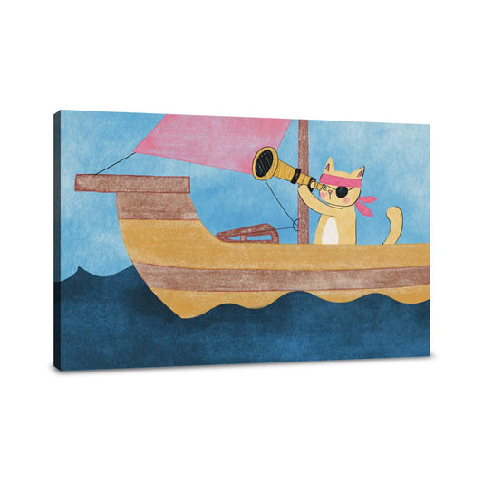 Pirate Cat's Adventure Canvas - Main Image