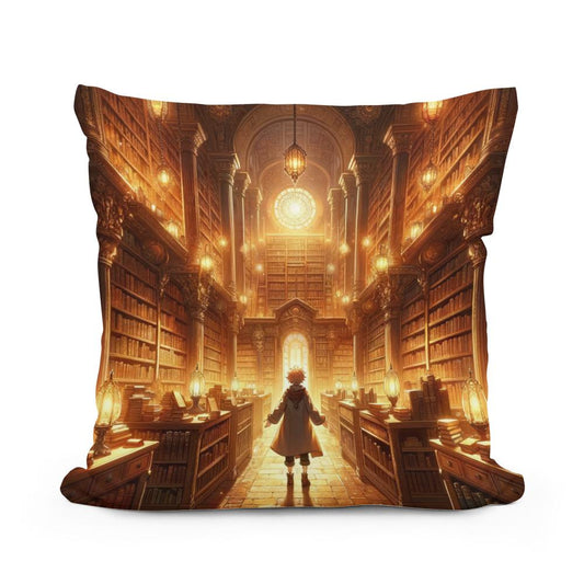Enchanted Library of Wonders Cotton Cushion - Main Image