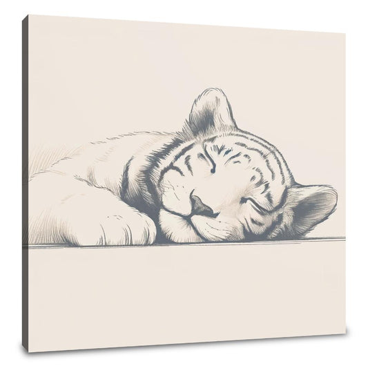Serenity Tiger Sketch Canvas - Main Image