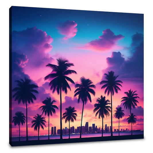 Miami Twilight Canvas - Main Image