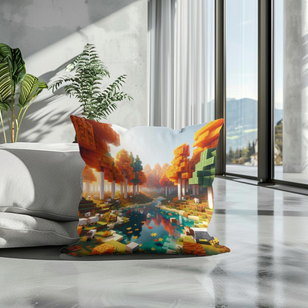 Autumn Reflections Cotton Cushion - Secondary Image 3
