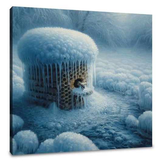 Frozen Hive Bee Canvas - Main Image