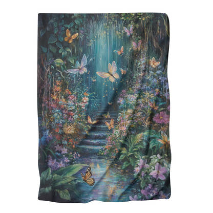 Whimsical Fairy Garden Blanket - Main Image