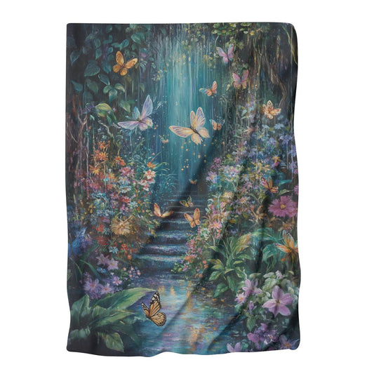 Whimsical Fairy Garden Blanket - Main Image