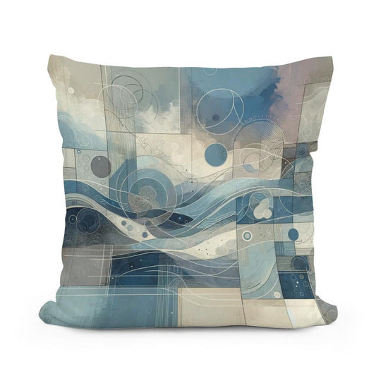Quietude's Abstract Harmony Cotton Cushion - Main Image