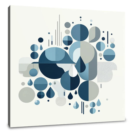Geometric Droplets Canvas - Main Image