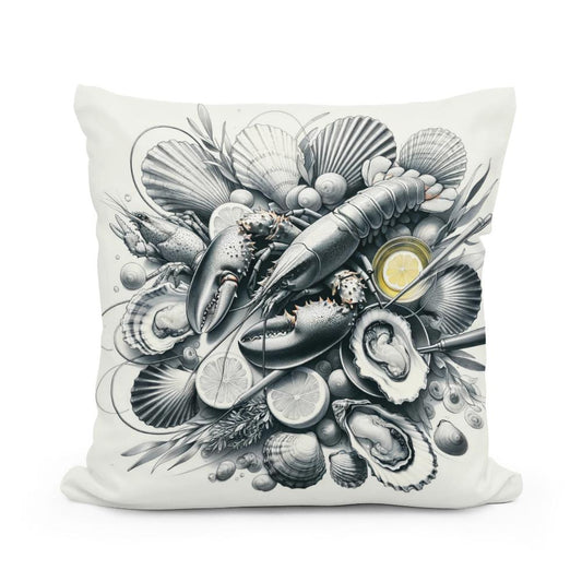 Seafood Symphony Cotton Cushion - Main Image
