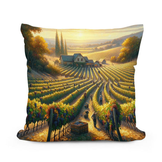 Harvest Vineyard Cotton Cushion - Main Image