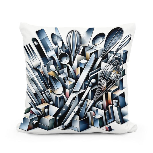 Cubist Kitchen Symphony Cotton Cushion - Main Image
