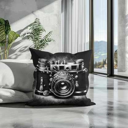 Golden Era: Vintage Camera Cotton Cushion - Secondary Image 3