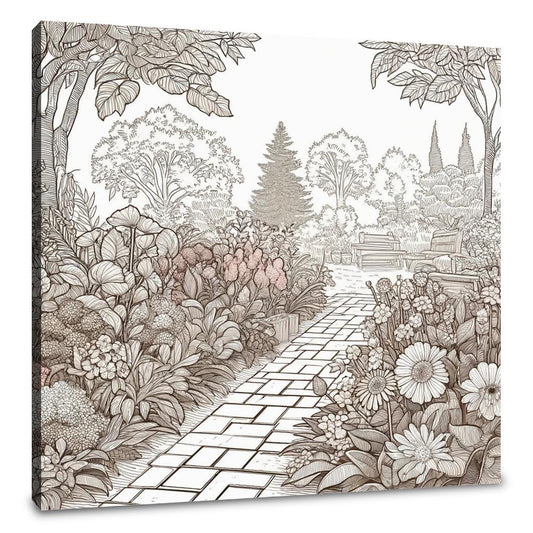 Serene Garden Path Canvas - Main Image