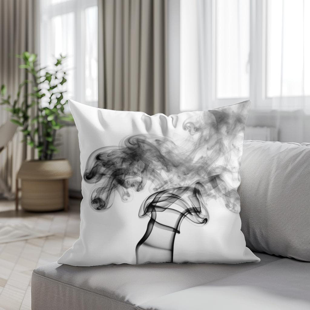 Whispering Smoke Cotton Cushion - Secondary Image 4