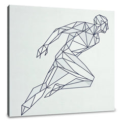 Geometric Human Silhouette Canvas - Main Image