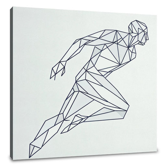 Geometric Human Silhouette Canvas - Main Image