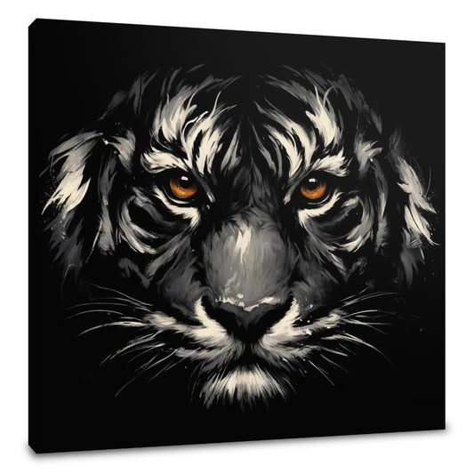 Dark Tiger Gaze Canvas - Main Image