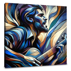 Passionate Guitarist Canvas - Main Image