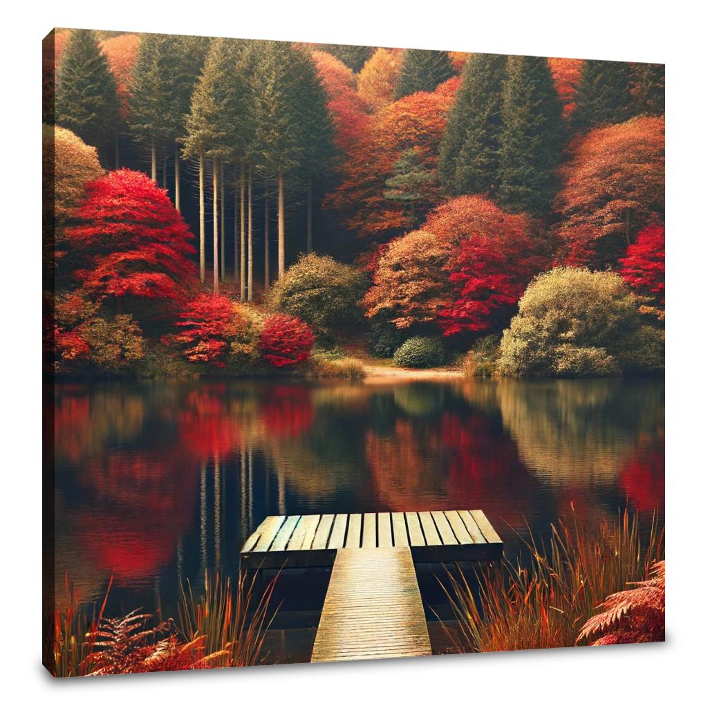 Autumn Lake Tranquillity Canvas - Main Image