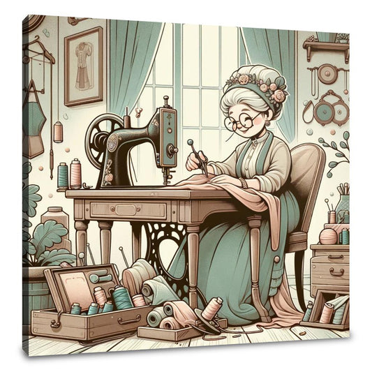 Charming Seamstress Canvas - Main Image