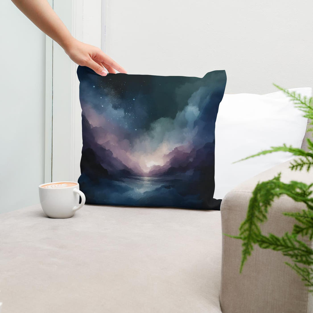 Nocturnal Serenity Cotton Cushion - Secondary Image 5