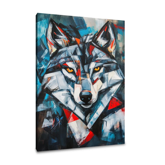 Geometric Wolf Canvas - Main Image